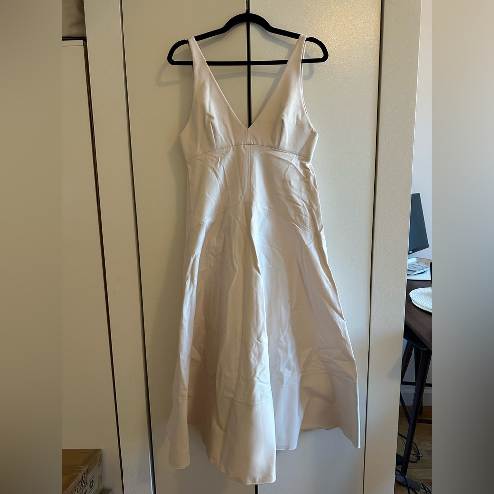 Scanlan Theodore Cream Italian Cotton Dress - Picture 2 of 4